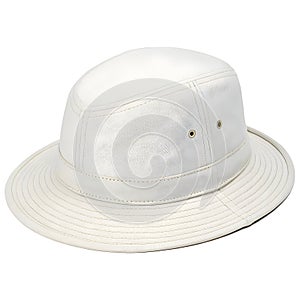 Isolated white cap front view isolated on white background