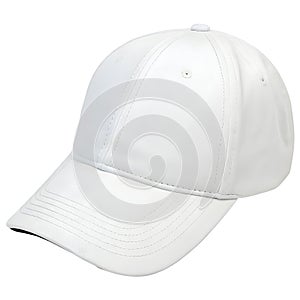 Isolated white cap front view isolated on white background