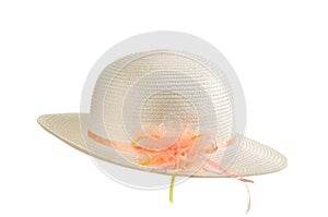 Isolated White Easter Bonnet