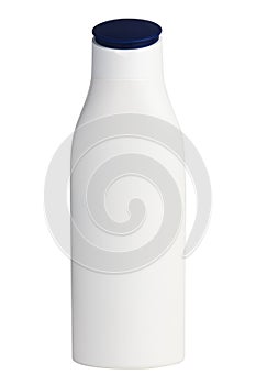 Isolated white shampoo bottle