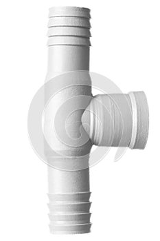 Isolated White T Pvc Pipe Fitting