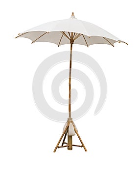 Isolated white umbrella