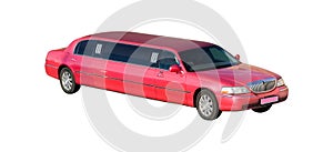 Isolated on white wedding modern limo