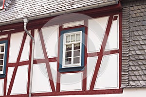 Isolated window of an half-timbered house