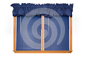 Isolated Window w/ Blinds (clipping path)