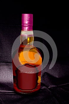 Isolated wine bottle