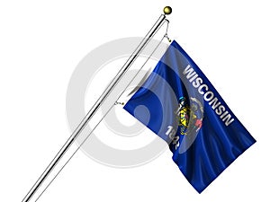 Isolated Wisconsin Flag