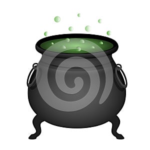Isolated witch couldron illustration