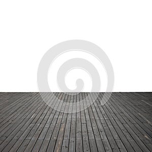 Isolated wooden floor with clipping path