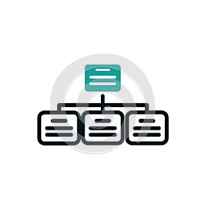 Isolated workflow map icon vector design