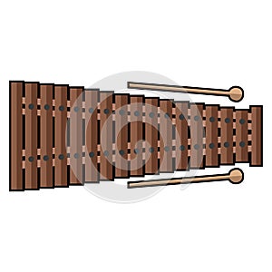 Isolated xylophone icon