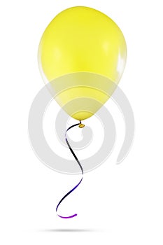 Isolated Yellow Balloon