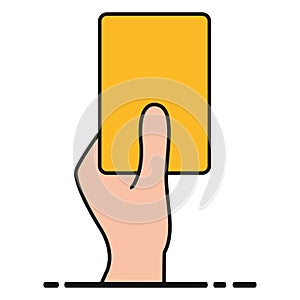 Isolated yellow card Sport icon Vector