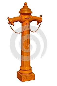 Isolated yellow fire hydrant