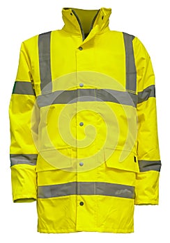 Isolated Yellow Hi-Vis Jacket