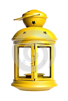 Isolated Yellow Lantern