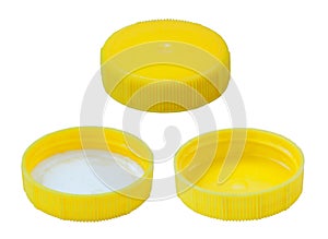 Isolated Yellow Plastic Cap