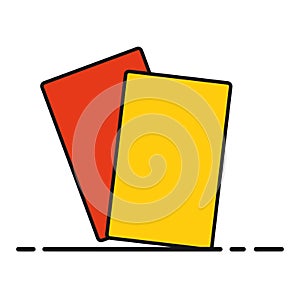 Isolated yellow and red card Sport icon Vector