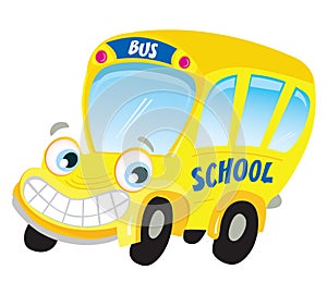 Isolated yellow school bus