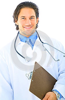 Isolated Young Doctor Smiling