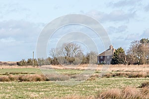 Isolation. Living in the country. Secluded house in the English countryside