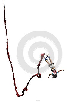 Isolation photo of a bungee jumping photo