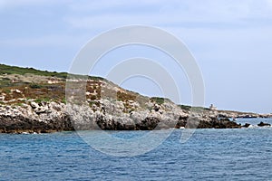 Isole Tremiti - Punta dello Scaccione dell`Isola di Capraia dalla barca