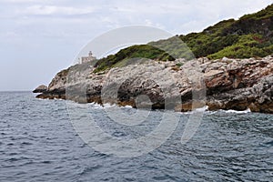 Isole Tremiti - Scorcio del faro da Cala delle Murene