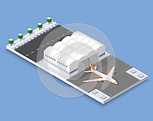 Isometric 3D airstrip