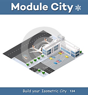 Isometric 3D airstrip