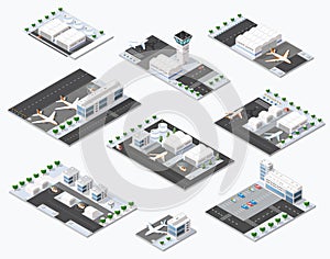 Isometric 3D airstrip