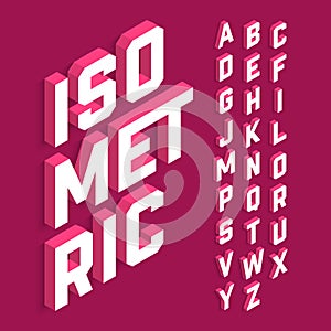 Isometric 3d font