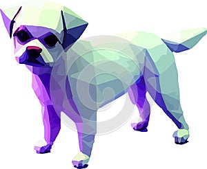 Isometric 3d vector illustration of dog isolated on white background.