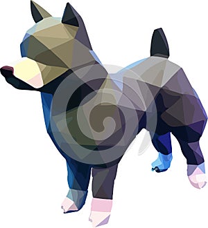 Isometric 3d vector illustration of dog isolated on white background.