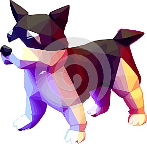 Isometric 3d vector illustration of dog isolated on white background.