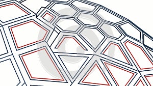 Isometric abstract geometric pattern with squares and triangles, vector design Generative AI
