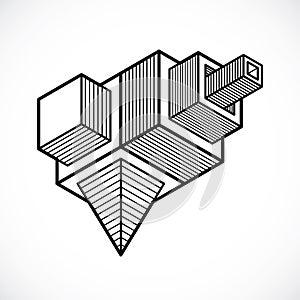 Isometric abstract vector shape