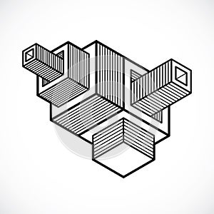 Isometric abstract vector shape