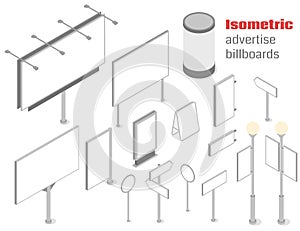 Isometric advertise billboards