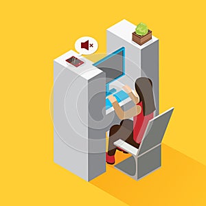 Isometric alphabet h. Vector illustration decorative design