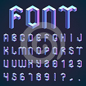 Isometric Alphabet and Numbers