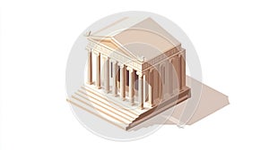 Isometric Ancient Temple with Columns