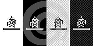 Isometric Antenna icon isolated on grey background. Radio antenna wireless. Technology and network signal radio antenna