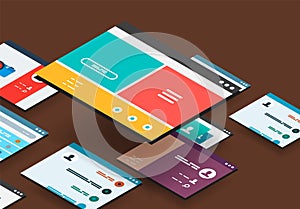 Isometric app concept