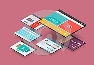 Isometric app concept