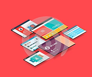 Isometric app concept