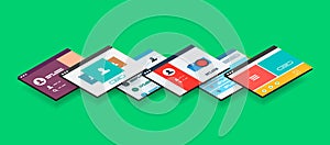 Isometric app concept