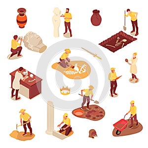 Isometric Archeology Icons Set photo