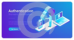 Isometric Authentication Biometric fingerprint ide photo