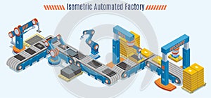 Isometric Automated Production Line Concept